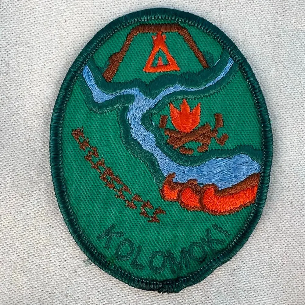 80s Girl Scout vest with embroidered patches 1980s vintage